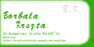 borbala krszta business card